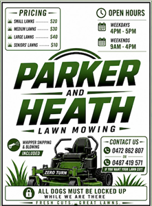 Parker and Heath Lawnmowing - St George only.
