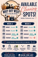 Way Out West Cleaning - Mungindi